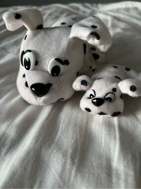 Pound puppy plush Dalmatian Dog Toy - White her baby